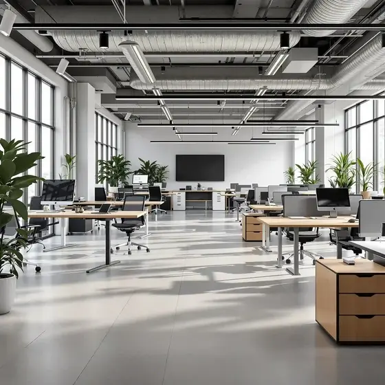 Oficina moderna y ergonómica